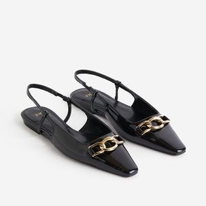 Black precious flats